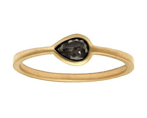 Seasonal Jewelry Sale – Upgrade Your Collection 0.30ct Pear Grey Rose-cut Diamond & Yellow Gold Wire Ring Seasonal Jewelry Sale – Upgrade Your Collection 0.30ct Pear Grey Rose-cut Diamond & Yellow Gold Wire Ring