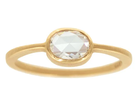 Customized Silver Jewelry For Unique Style 0.50ct Cushion White Rose-cut Diamond & Yellow Gold Bezel Ring Customized Silver Jewelry For Unique Style 0.50ct Cushion White Rose-cut Diamond & Yellow Gold Bezel Ring