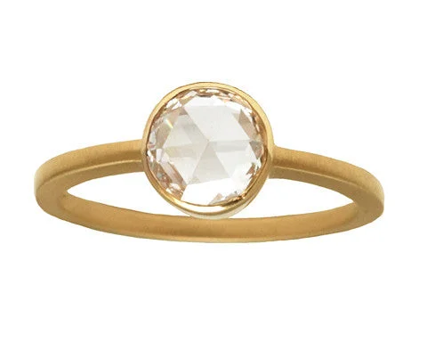 Upgrade Your Jewelry Collection For Less 0.75ct Round Rose-Cut White Diamond & Yellow Gold Bezel Ring Upgrade Your Jewelry Collection For Less 0.75ct Round Rose-Cut White Diamond & Yellow Gold Bezel Ring
