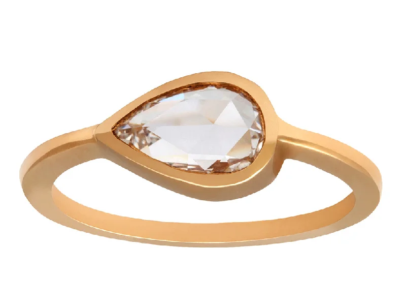 Limited-Time Jewelry Discounts – Shine Without The Splurge 0.90ct Pear Rose-cut White Diamond & Yellow Gold Bezel Ring Limited-Time Jewelry Discounts – Shine Without The Splurge 0.90ct Pear Rose-cut White Diamond & Yellow Gold Bezel Ring