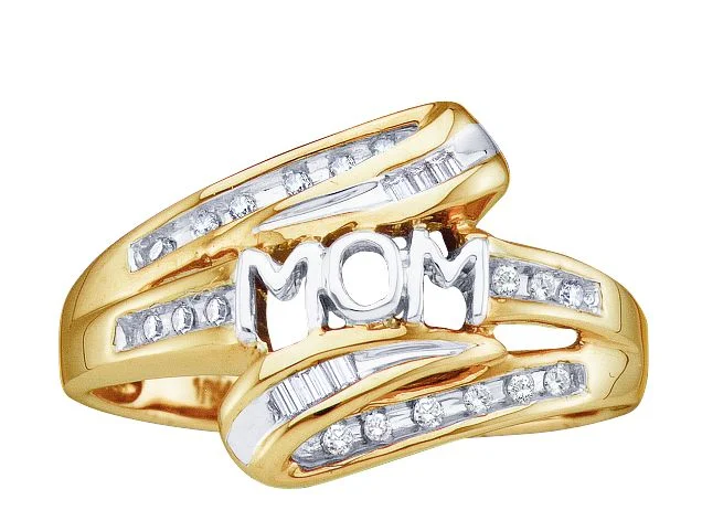 Eco-Friendly Sustainable Jewelry For Conscious Buyers 1/10 CTW Diamond Mom Ring in 10KT Yellow Gold