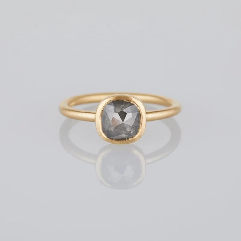 Everyday Jewelry Essentials Now On Sale DR130-OOAK | 1.38 Carat One-of-a-Kind Rose Cushion Cut Grey Diamond Ring Everyday Jewelry Essentials Now On Sale DR130-OOAK | 1.38 Carat One-of-a-Kind Rose Cushion Cut Grey Diamond Ring