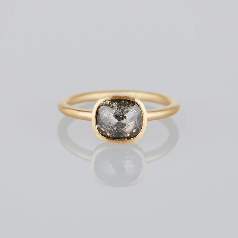 Luxury Handcrafted Jewelry For Elegant Looks DR127-OOAK | 1.39 Carat One-of-a-Kind Rose Cushion Cut Grey Diamond Ring Luxury Handcrafted Jewelry For Elegant Looks DR127-OOAK | 1.39 Carat One-of-a-Kind Rose Cushion Cut Grey Diamond Ring