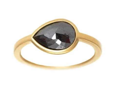 Luxury Jewelry Sale – Elegant Styles At Unbeatable Prices 1.50ct Pear Rose-cut Black Diamond & Yellow Gold Wire Ring Luxury Jewelry Sale – Elegant Styles At Unbeatable Prices 1.50ct Pear Rose-cut Black Diamond & Yellow Gold Wire Ring