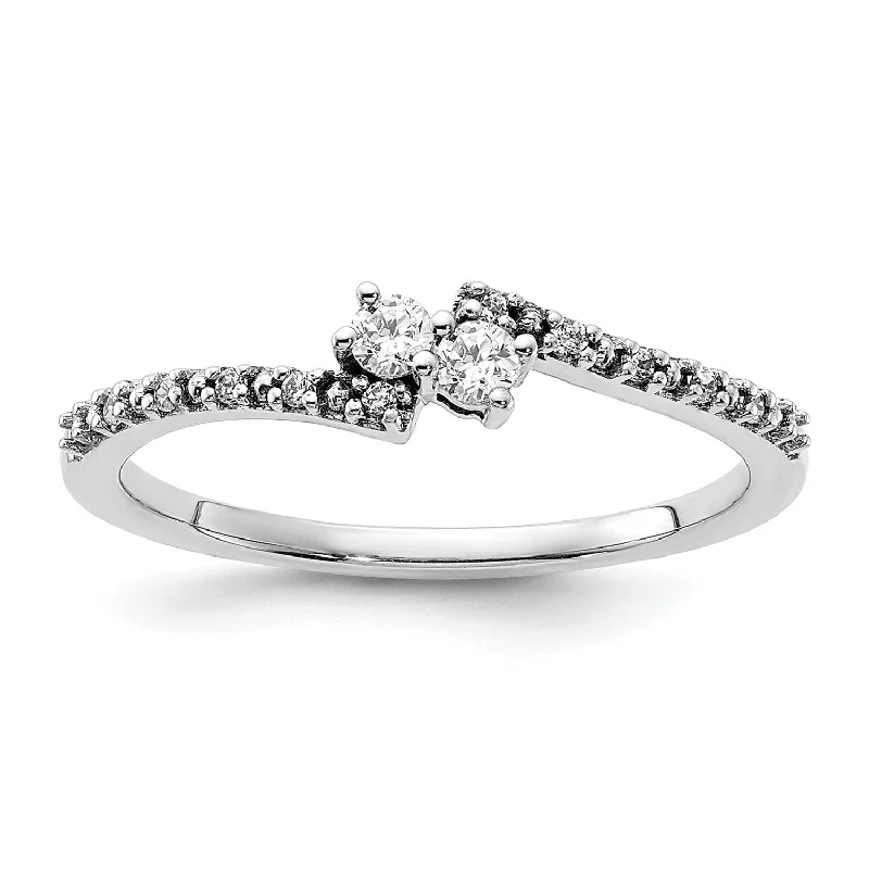 Clearance Sale On High-End Jewelry Collections 1/6 CTW Diamond Promise Ring in 14KT White Gold; Size 7