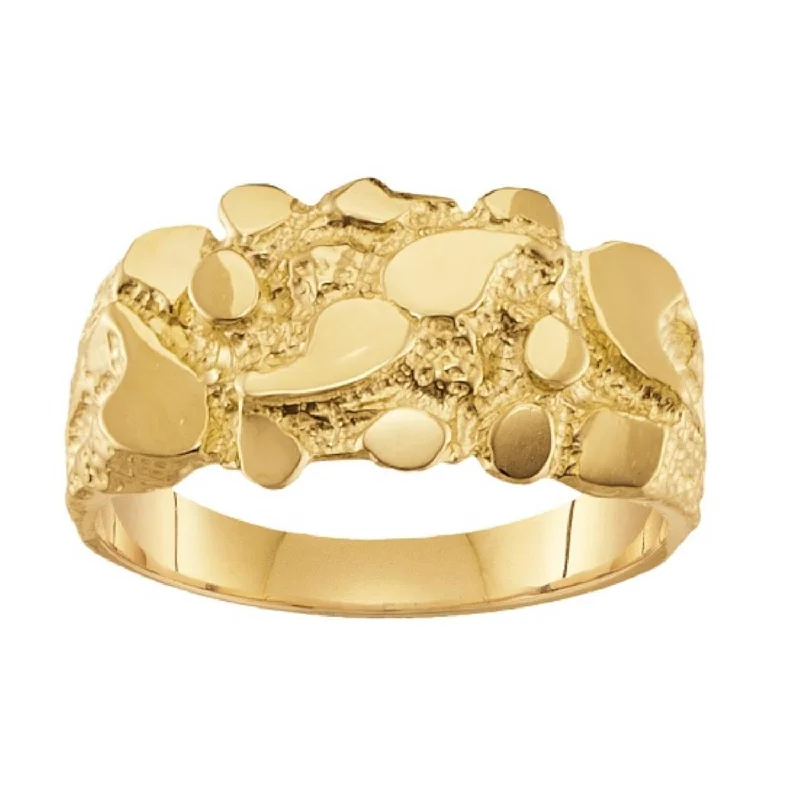 Shop High-Quality Jewelry At Jaw-Dropping Discounts 10KT Yellow Gold 12MM Nugget Ring Shop High-Quality Jewelry At Jaw-Dropping Discounts 10KT Yellow Gold 12MM Nugget Ring