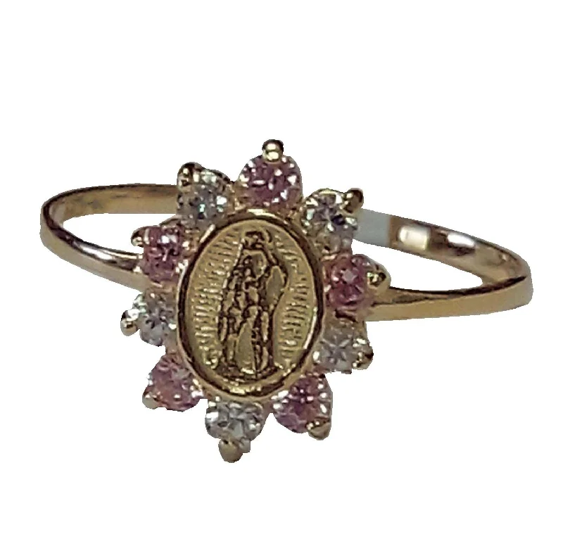 Grab Your Favorite Jewelry At The Lowest Prices 10KT Yellow Gold and CZ Guadalupe Ring; Size 3 Grab Your Favorite Jewelry At The Lowest Prices 10KT Yellow Gold and CZ Guadalupe Ring; Size 3