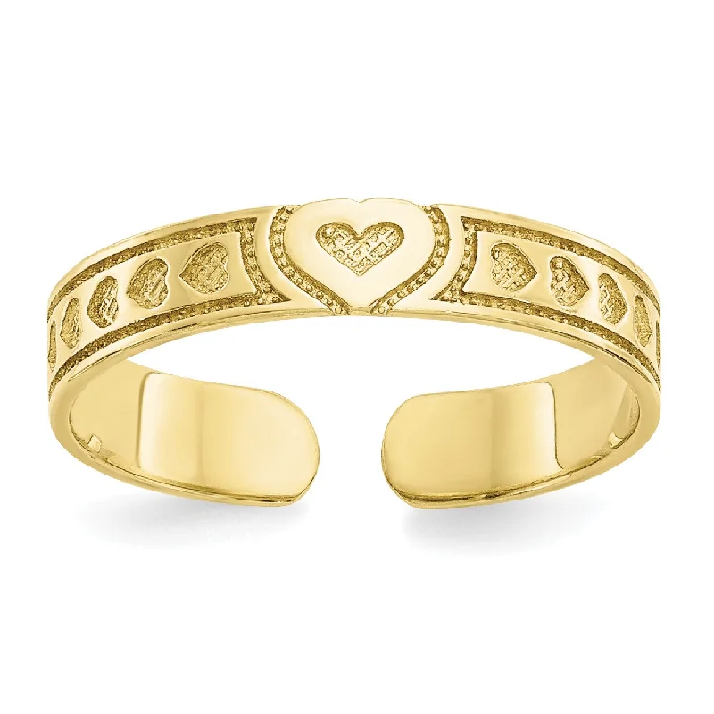 Shop Signature Jewelry Styles At Exclusive Prices 10KT Yellow Gold Heart Toe Ring