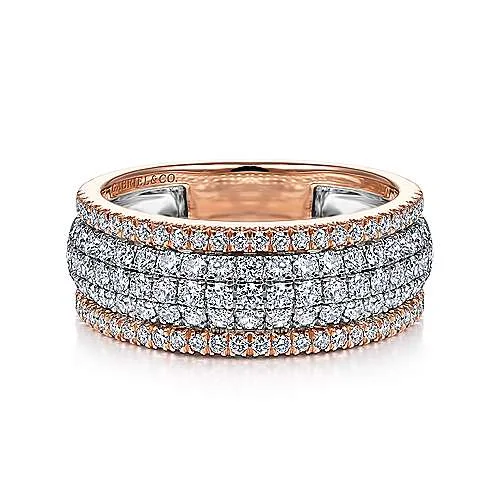 Unmissable Deals On Handmade Jewelry Collections 14K TT Gold 1.00ctw G/VS2 Pave Diamond Band
