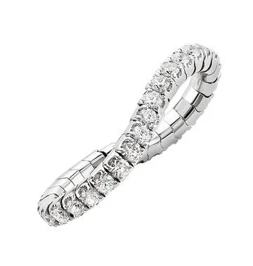 Affordable Luxury Jewelry – Style At A Great Price 14K W Gold 0.85ctw Flexible I / I1 Diamond Eternity Ring 3.7grms