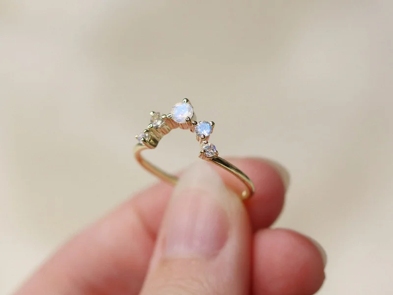 Shop Dazzling Jewelry At The Best Prices Artemis Moonstone Crown Ring