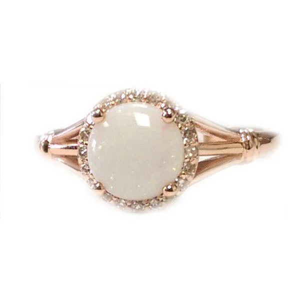 Exclusive Jewelry Sale – Shine For Less 7MM Opal and Diamond Halo Ring in 10KT Rose Gold Exclusive Jewelry Sale – Shine For Less 7MM Opal and Diamond Halo Ring in 10KT Rose Gold