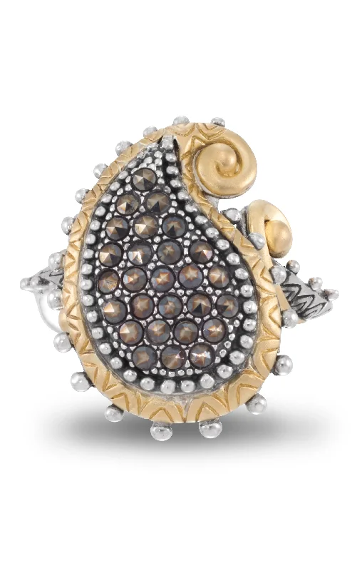 High-End Jewelry, Now More Affordable Than Ever Paisley Ring -Pyrite