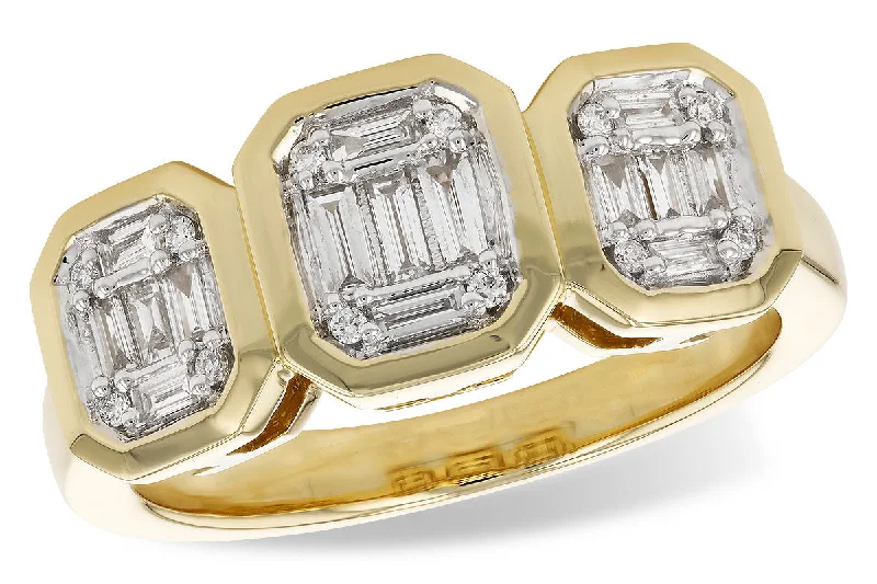 Personalized Jewelry At Special Discount Rates Allison Kaufman Triple Baguette Cluster Ring