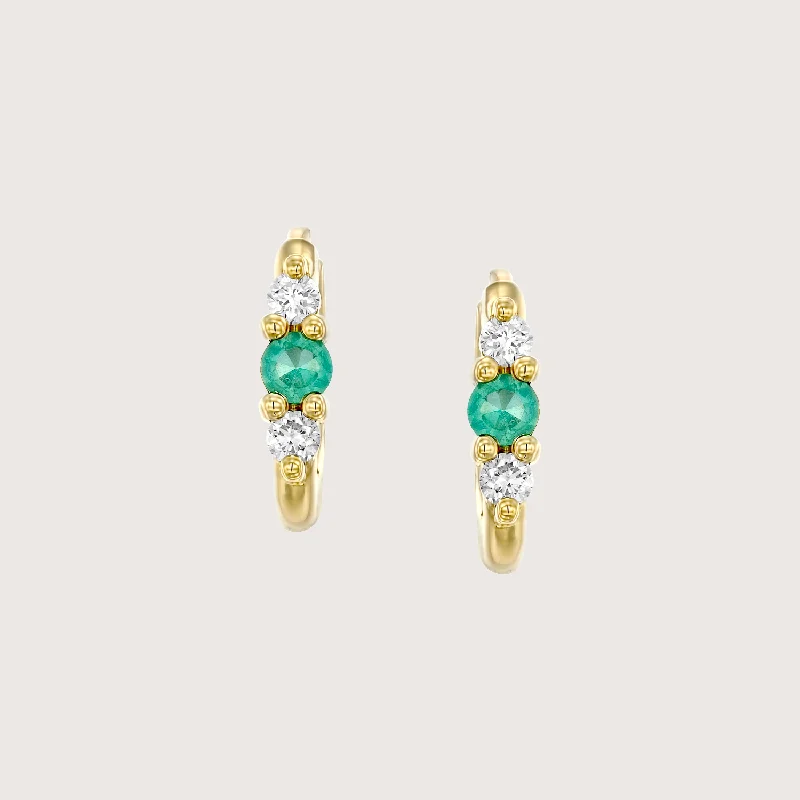 Shine Without Limits – Jewelry Sale Happening Now Audrey medium Hoop With Emerald And White Diamonds Shine Without Limits – Jewelry Sale Happening Now Audrey medium Hoop With Emerald And White Diamonds