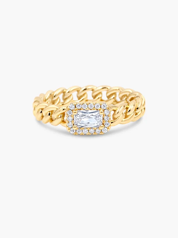 Affordable Glamour – Premium Jewelry At Special Prices Baguette Halo Ring