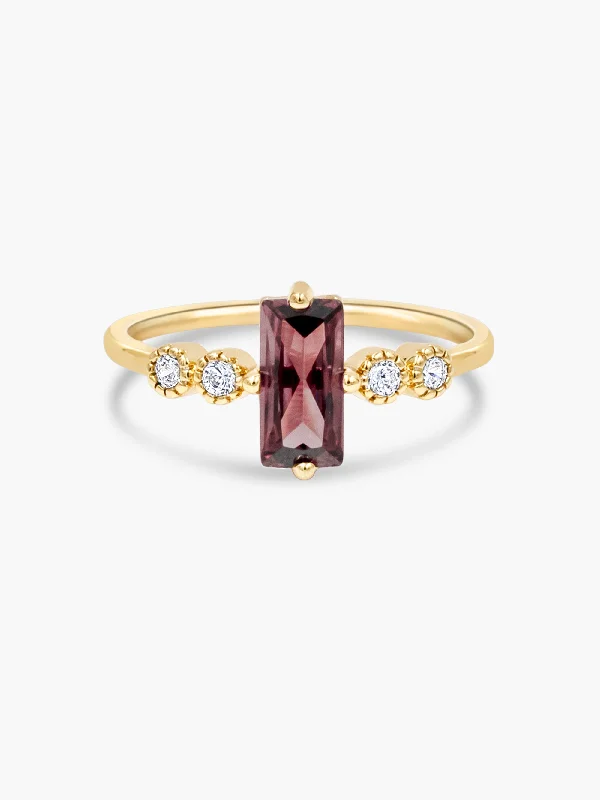 Personalized Jewelry At Special Discount Rates Baguette Ring - Pink
