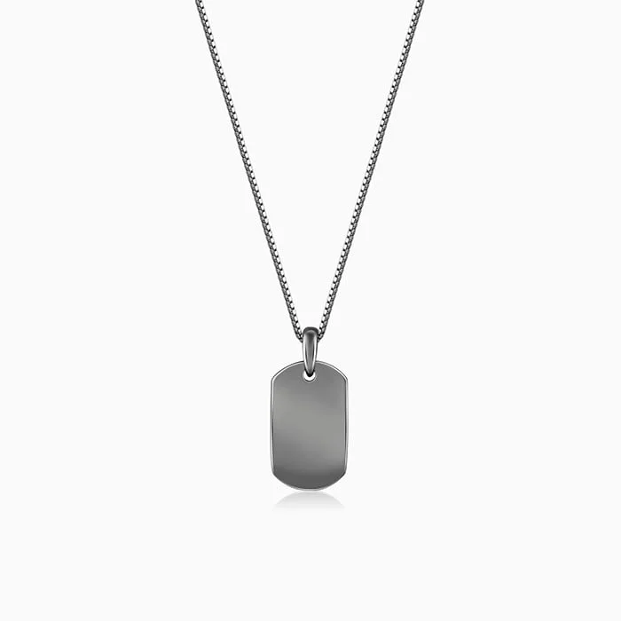 Affordable Luxury Jewelry For Every Occasion Black Rhodium Aegis Amulet Pendant with Box Chain For Him