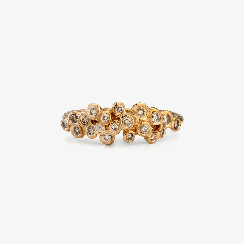 Elegant Necklaces And Bracelets At Limited-Time Offers R2701BR | Brown Diamond Cluster Ring