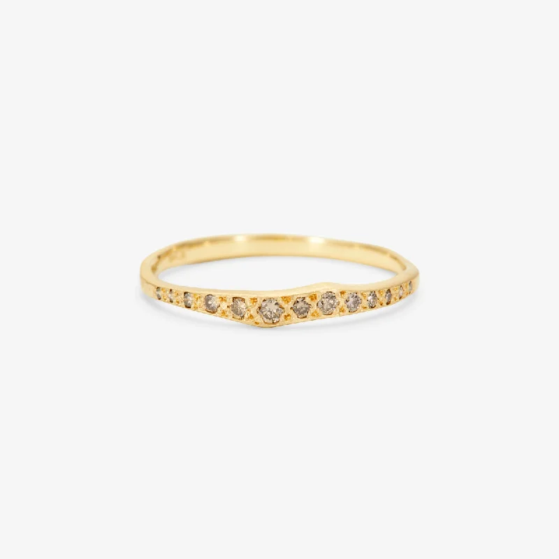 Holiday Jewelry Sale – Perfect Gifts At Great Prices R10002BR | Brown Diamond Ripple Half-Eternity Band