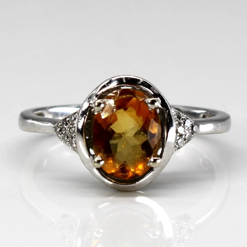 Don't Miss These Dazzling Jewelry Discounts Citrine & Diamond Cocktail Ring | 1.00ct | 0.06ctw | SZ 6.75 |