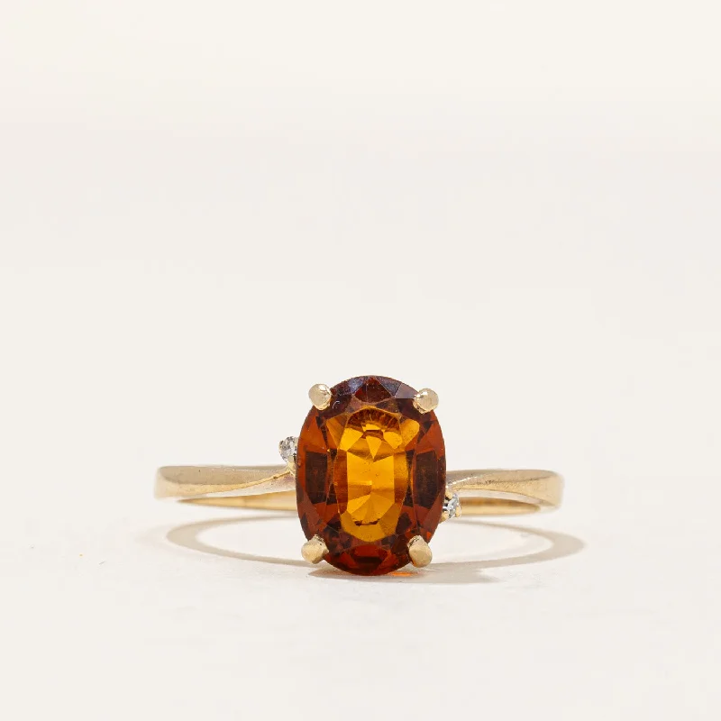 High-Quality Gemstone Jewelry For Special Occasions Citrine & Diamond Cocktail Ring | 1.45ct, 0.02ctw | SZ 6.75 |
