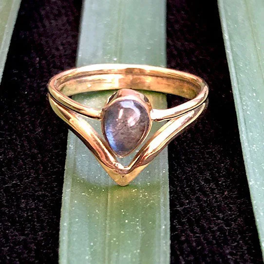 Buy More, Save More On Stunning Jewelry Pieces <span>RBR-044<span>: </span></span>Labradorite Ring - Brass