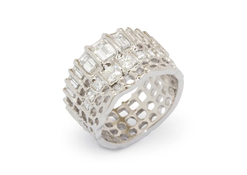 Unmissable Discounts On Timeless Jewelry Pieces Custom Square & Rectangular Diamond Ring, White Gold Unmissable Discounts On Timeless Jewelry Pieces Custom Square & Rectangular Diamond Ring, White Gold