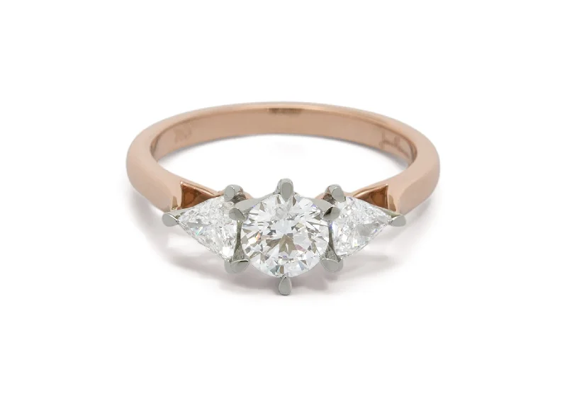 Personalized Jewelry Sale – Unique Pieces At Great Prices Custom Three Stone Diamond Engagement Ring, Red Gold & Platinum Personalized Jewelry Sale – Unique Pieces At Great Prices Custom Three Stone Diamond Engagement Ring, Red Gold & Platinum