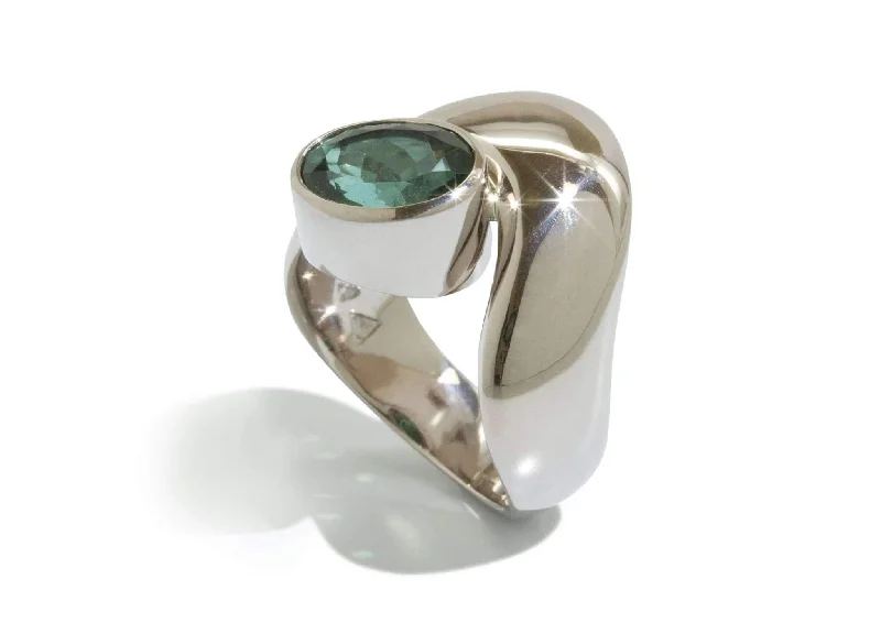 Personalized Jewelry Sale – Meaningful Gifts At Great Prices Deep Green Tourmaline Ring, White Gold Personalized Jewelry Sale – Meaningful Gifts At Great Prices Deep Green Tourmaline Ring, White Gold