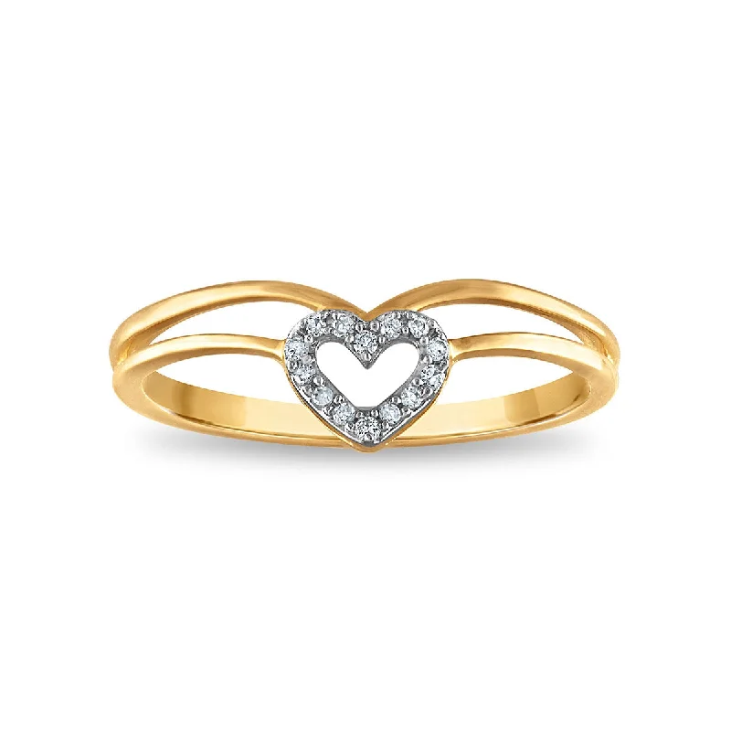 Exclusive Online Discounts On Stylish Jewelry Diamond Accent Heart Ring in 10KT Yellow Gold Exclusive Online Discounts On Stylish Jewelry Diamond Accent Heart Ring in 10KT Yellow Gold