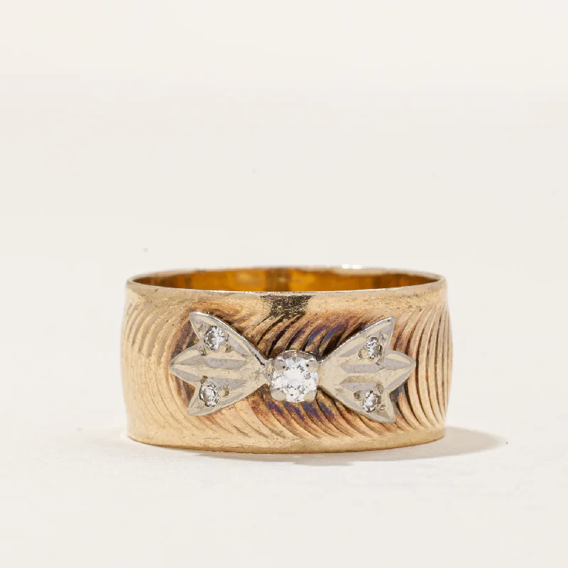 Trending Jewelry Now At Unbeatable Prices Diamond Bow Ring | 0.13ctw | SZ 8.75 |