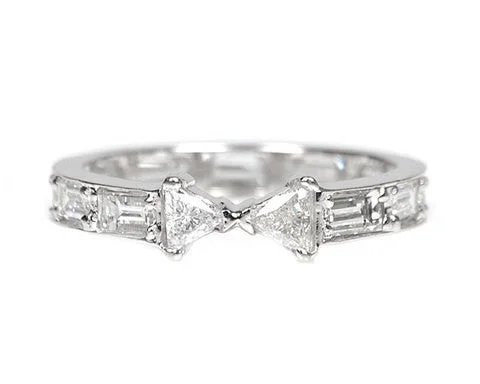 Delicate Crystal Jewelry For Sophisticated Charm Bow Tie Diamond Eternity Band