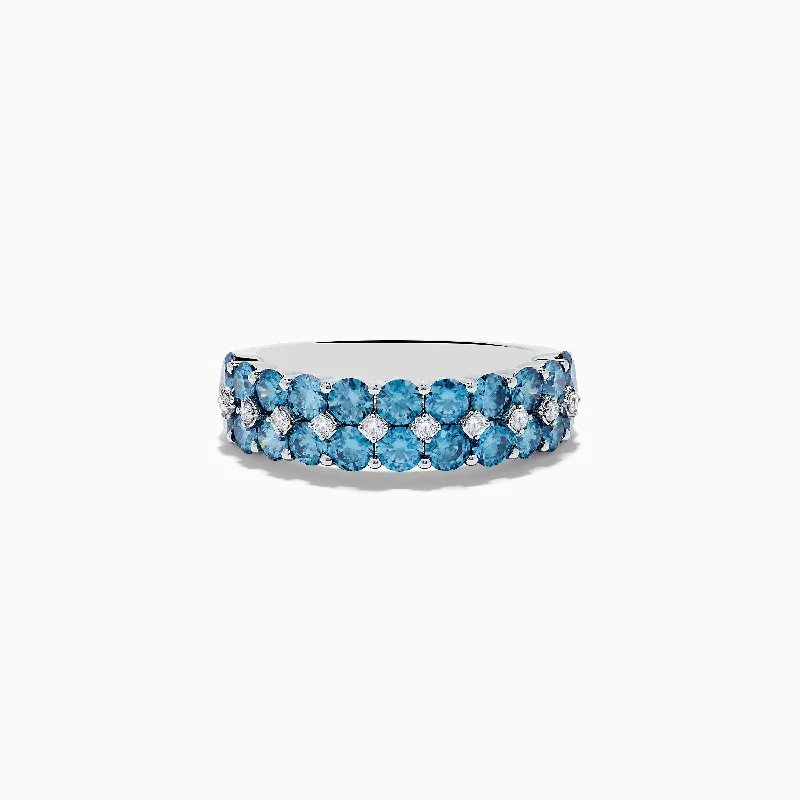 Make Every Moment Shine – Jewelry Discounts Available Reverie 14K White Gold Lab Grown Blue Diamond Ring
