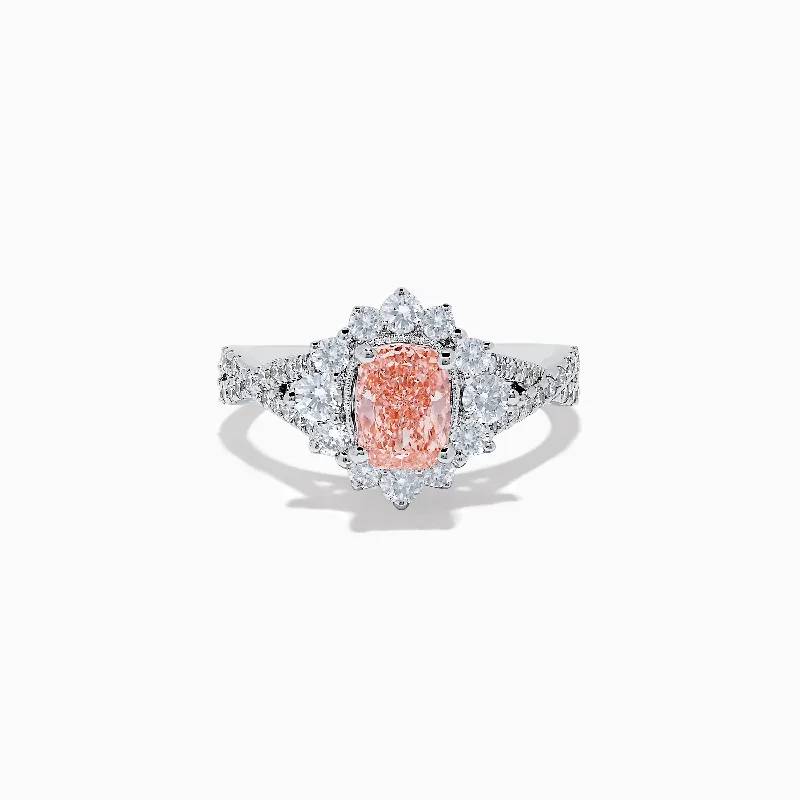 Luxury Jewelry At Unbeatable Discounts Reverie 14K White Gold Lab Grown Pink and White Diamond Ring