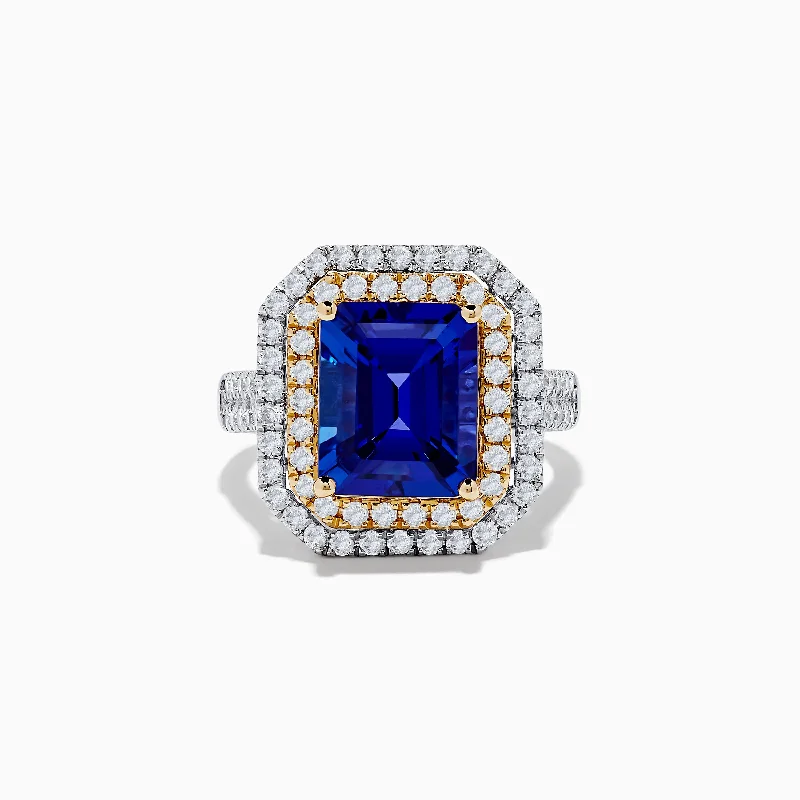 Get The Sparkle You Love At Prices You Adore Nahla Siri 14K Two Tone Gold Tanzanite and Diamond Ring Get The Sparkle You Love At Prices You Adore Nahla Siri 14K Two Tone Gold Tanzanite and Diamond Ring