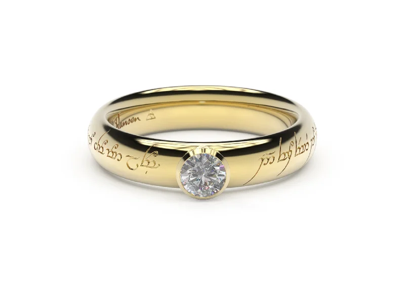 Exclusive Jewelry Bundles At Discounted Prices Elegant Elvish Engagement Ring, Yellow Gold Exclusive Jewelry Bundles At Discounted Prices Elegant Elvish Engagement Ring, Yellow Gold