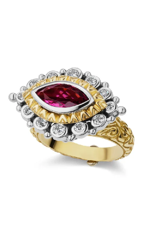 Jewelry Flash Sale – Stylish Designs At Unbeatable Rates Evil Eye Ring – Diamond & Pink Tourmaline