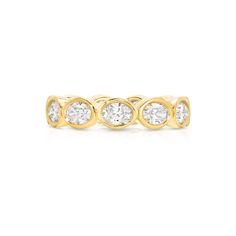 Clearance Sale On High-End Jewelry Collections East West Bezel Oval Eternity Band