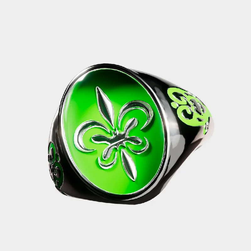 Elegant Jewelry Pieces At Unbelievable Prices Fleur de Lis - Green Ring