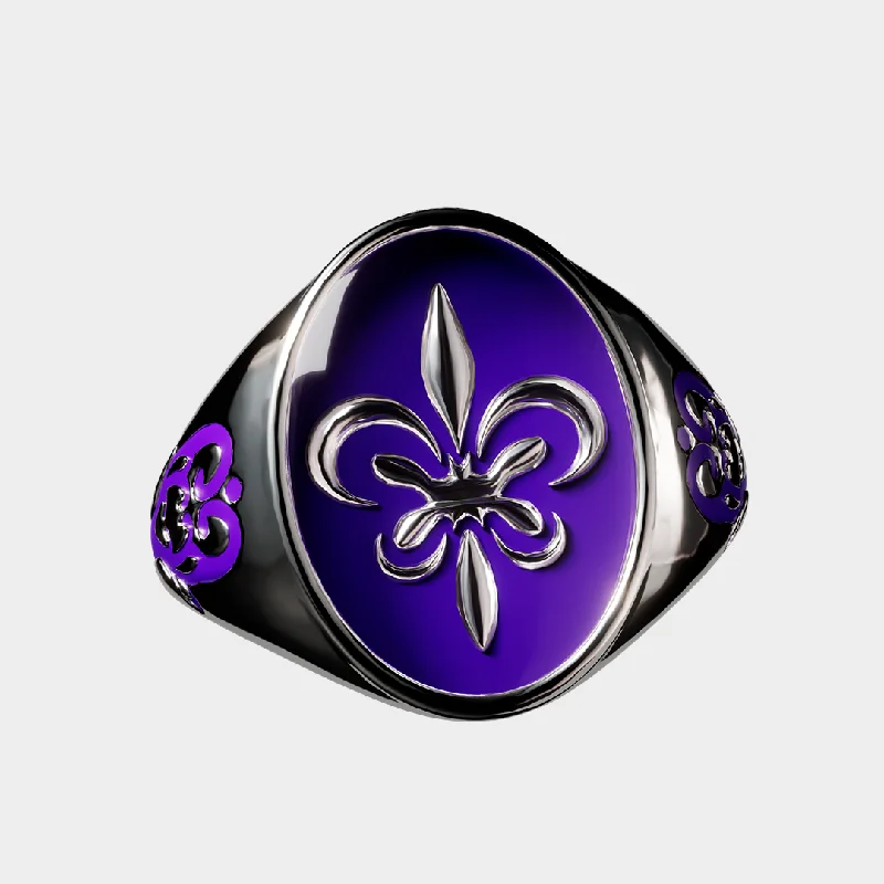 Flash Sale On Stunning Jewelry – Don't Miss Out Fleur de Lis - Purple Ring