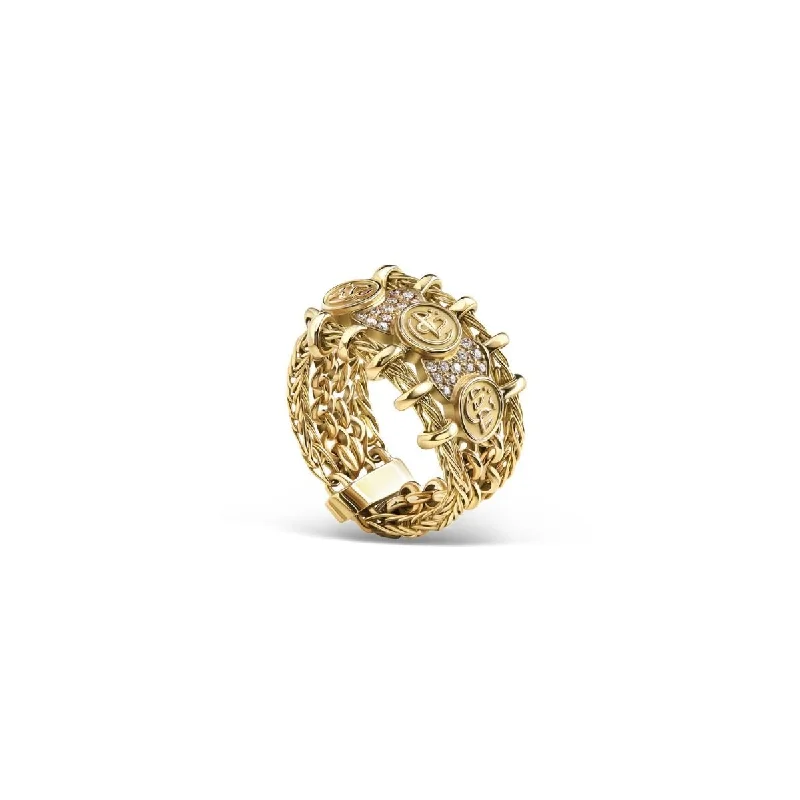 Exclusive Jewelry Offers – Sparkle For Less Gold Blessings Chain Ring