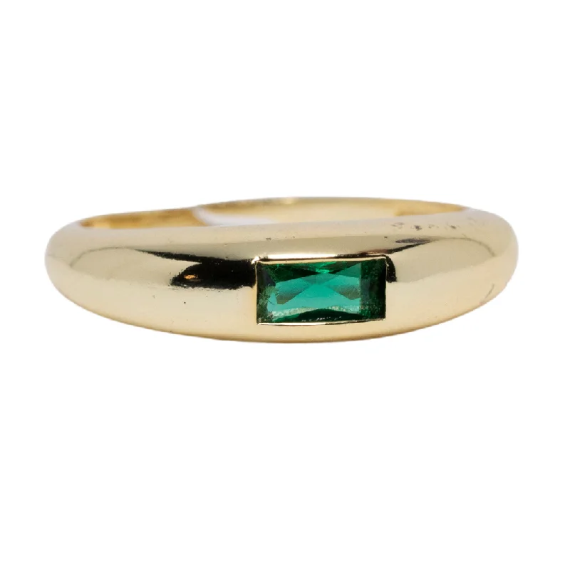 Discover Unique Jewelry With Special Limited-Time Offers Green Baguette Signet Ring
