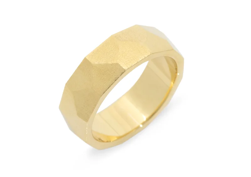 Adjustable Charm Bracelets For A Perfect Fit Faceted Wide Band, Yellow Gold