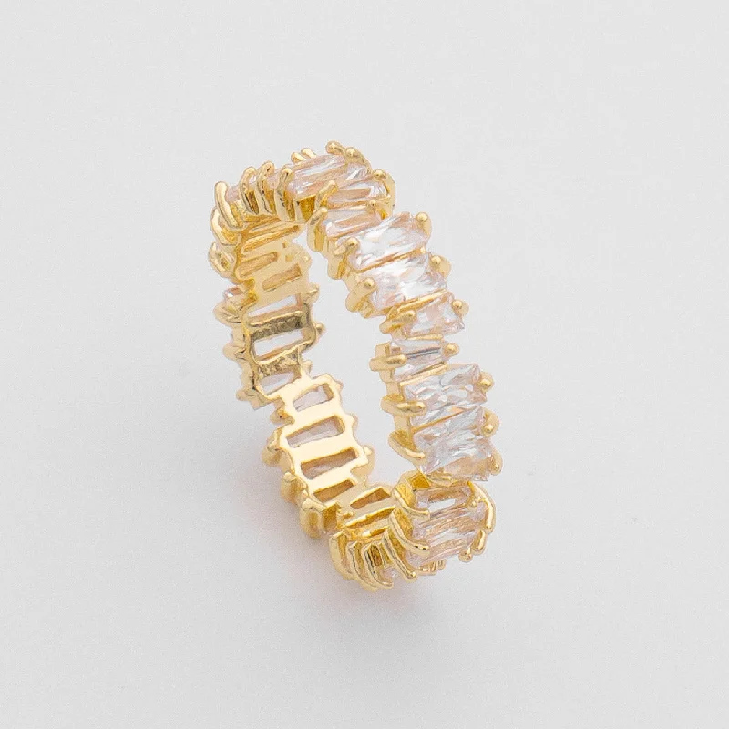 Eco-Friendly Sustainable Jewelry For Conscious Buyers Jada Baguette Cut CZ Ring | Gold Eco-Friendly Sustainable Jewelry For Conscious Buyers Jada Baguette Cut CZ Ring | Gold