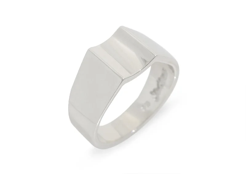 The Perfect Jewelry Piece At The Perfect Price JW340 Concave Ring, Sterling Silver