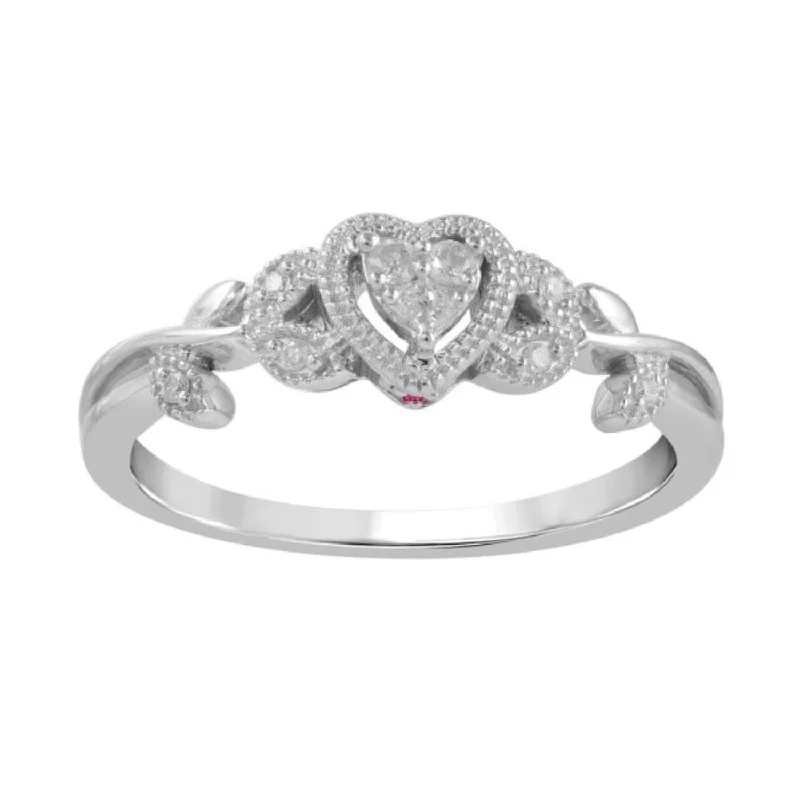 Shine In Style – Shop Jewelry Discounts Today LoveSong 1/12 CTW Diamond Heart Promise Ring in Sterling Silver Shine In Style – Shop Jewelry Discounts Today LoveSong 1/12 CTW Diamond Heart Promise Ring in Sterling Silver
