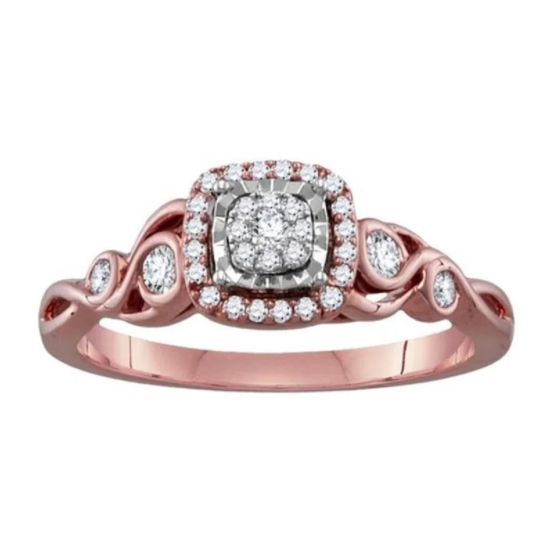 Huge Savings On Timeless Jewelry Collections LoveSong 1/5 CTW Diamond Promise Ring in 10KT Rose Gold Huge Savings On Timeless Jewelry Collections LoveSong 1/5 CTW Diamond Promise Ring in 10KT Rose Gold