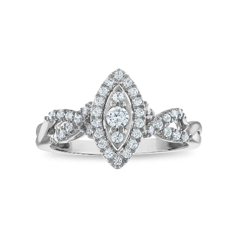 Waterproof Stainless Steel Jewelry For Lasting Beauty LoveSong EcoLove 3/8 CTW Lab Grown Diamond Promise Halo Marquise Shaped Ring in 10KT White Gold Waterproof Stainless Steel Jewelry For Lasting Beauty LoveSong EcoLove 3/8 CTW Lab Grown Diamond Promise Halo Marquise Shaped Ring in 10KT White Gold