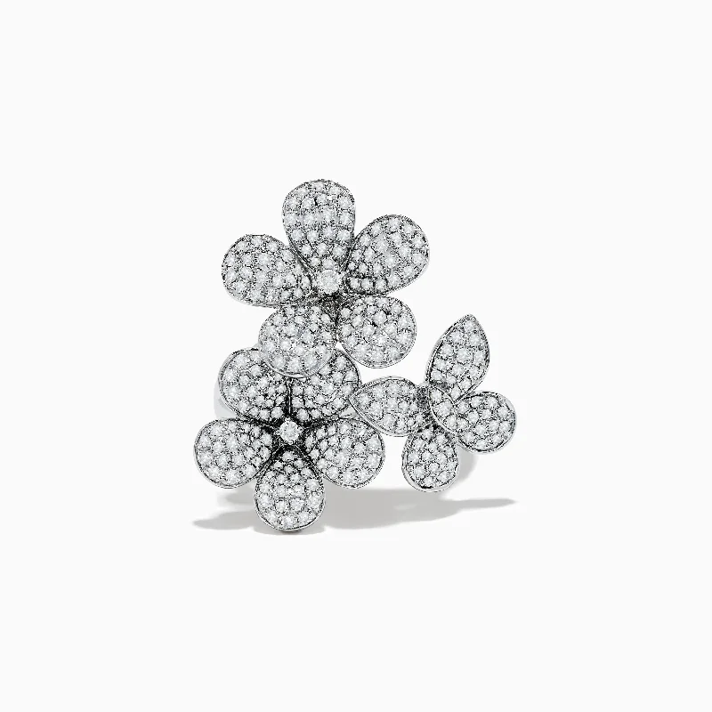 Grab Your Favorite Jewelry At The Lowest Prices Nature 14K White Gold Diamond Flowers and Butterfly Ring Grab Your Favorite Jewelry At The Lowest Prices Nature 14K White Gold Diamond Flowers and Butterfly Ring